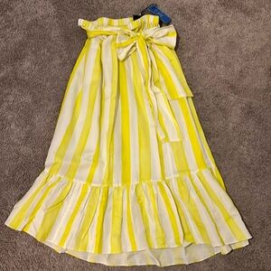Tuckernuck Yellow and White Striped Skirt